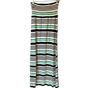 Max Studio Stretchy Striped Beach Summer Maxi Skirt women size M